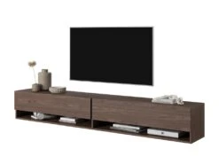 Meuble TV 200 Cm -Chêne noisette - MIRRGO -Meubles Soldes Boutique meuble tv 13387631