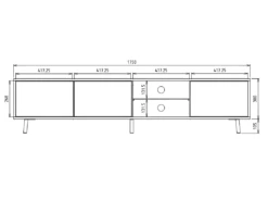 Meuble Tv / Banc Tv - Blanc Mat / Gris Brillant, 175 Cm, éclairage LED - GALHAD -Meubles Soldes Boutique meuble tv 13838057