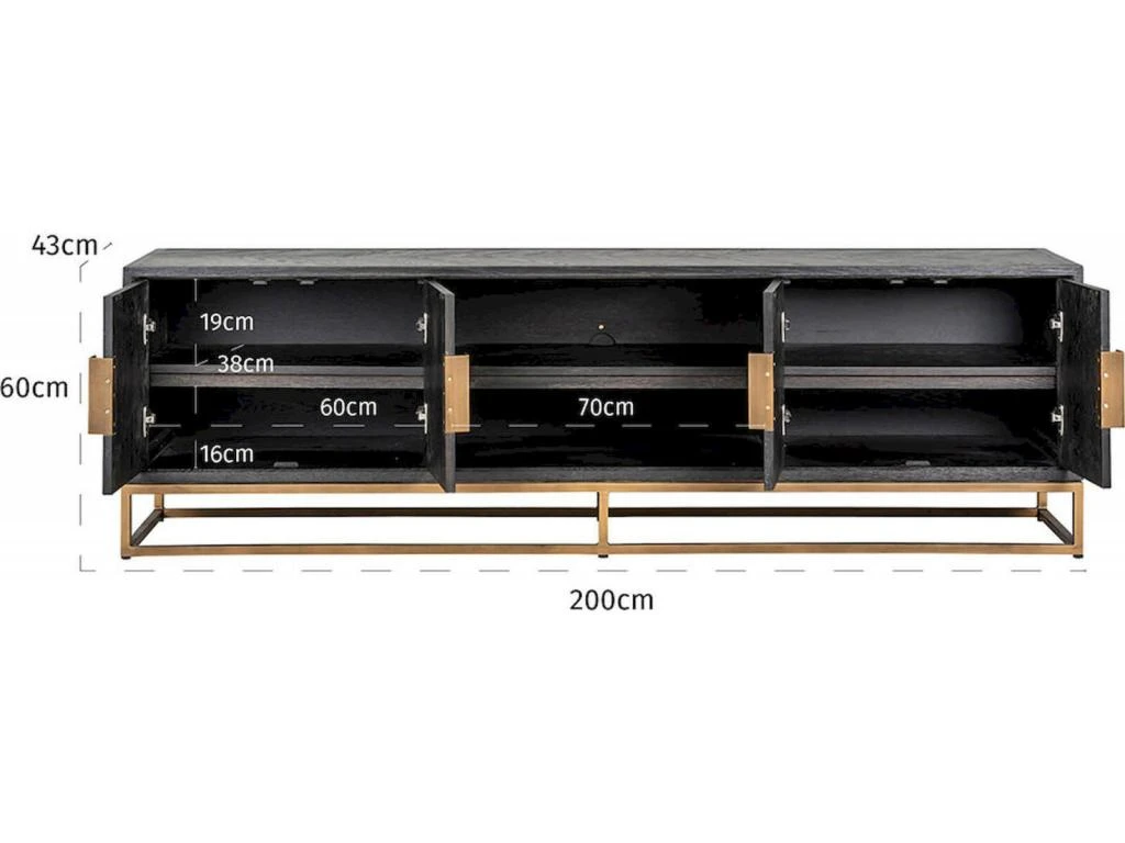 Meuble TV Blackbone4 Portes 7 Meuble TV Blackbone4 Portes – Image 5