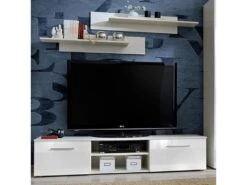 Ensemble Meuble TV & Bibliothèque "Galino III White" 320cm Blanc 8 Ensemble Meuble TV & Bibliothèque "Galino III White" 320cm Blanc -Meubles Soldes Boutique meuble tv 15862979