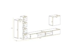 Ensemble Meuble TV "Switch XXVI" 320cm Blanc & Noir -Meubles Soldes Boutique meuble tv 15863467