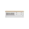 Meuble TV 1 Porte Coulissante 2 Tiroirs Bois/Blanc - BRANU -Meubles Soldes Boutique meuble tv 17630159