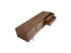 Meuble TV En Bois De Noyer Et Acier Noir 3231 ANGEL CERDA 17 Meuble TV En Bois De Noyer Et Acier Noir 3231 ANGEL CERDA -Meubles Soldes Boutique meuble tv 18430905