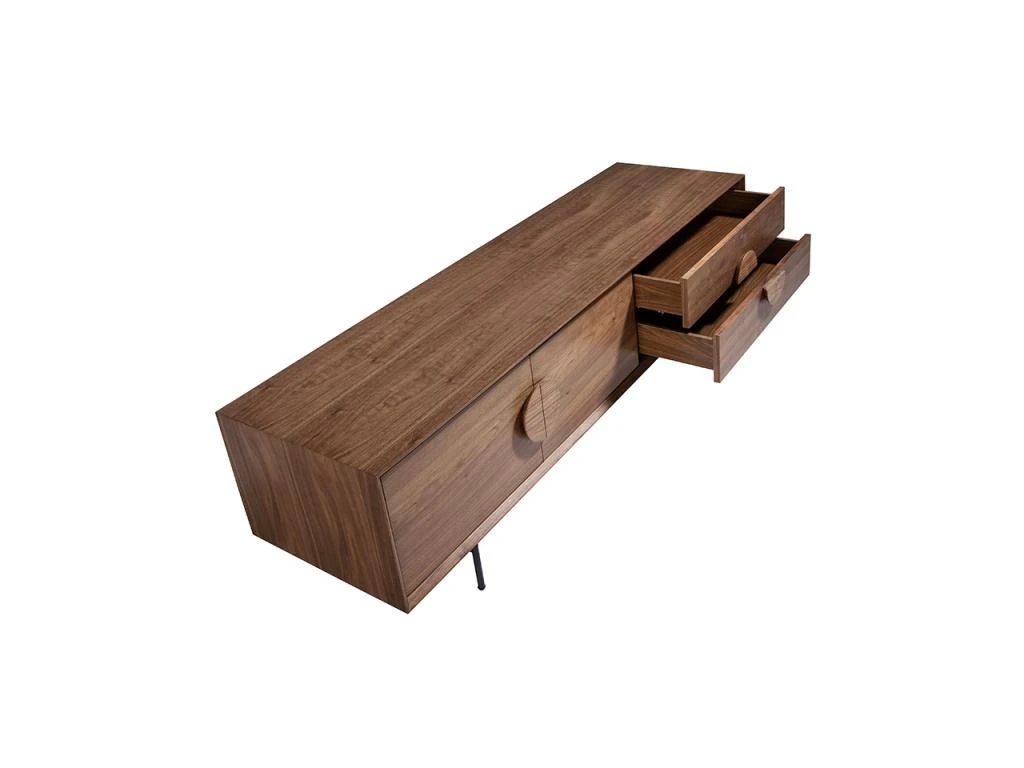 Meuble TV En Bois De Noyer Et Acier Noir 3231 ANGEL CERDA 8 Meuble TV En Bois De Noyer Et Acier Noir 3231 ANGEL CERDA â Image 6