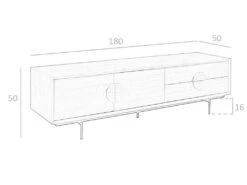 Meuble TV En Bois De Noyer Et Acier Noir 3231 ANGEL CERDA 20 Meuble TV En Bois De Noyer Et Acier Noir 3231 ANGEL CERDA -Meubles Soldes Boutique meuble tv 18430911