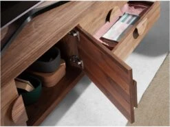 Meuble TV En Bois De Noyer Et Acier Noir 3231 ANGEL CERDA 21 Meuble TV En Bois De Noyer Et Acier Noir 3231 ANGEL CERDA -Meubles Soldes Boutique meuble tv 18430913