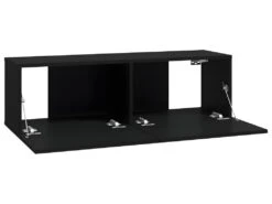 Meubles TV Muraux 2 Pcs Noir 100x30x30 Cm Bois D'ingénierie 17 Meubles TV Muraux 2 Pcs Noir 100x30x30 Cm Bois D'ingénierie -Meubles Soldes Boutique meuble tv 18783681