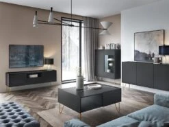 Meuble TV Avec 2 Portes, 1 Tiroir Et 1 Niche - Noir, Effet Marbre Noir Et Doré - PIOLUN De Pascal MORABITO 15 Meuble TV Avec 2 Portes, 1 Tiroir Et 1 Niche - Noir, Effet Marbre Noir Et Doré - PIOLUN De Pascal MORABITO -Meubles Soldes Boutique meuble tv 18803873