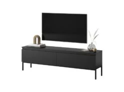 Meuble TV - 150 Cm - Noir Et Pieds Noirs - Bemmi -Meubles Soldes Boutique meuble tv 19125725
