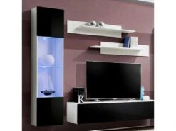 Meuble TV Mural Design "Fly III" 260cm Noir & Blanc 7 Meuble TV Mural Design "Fly III" 260cm Noir & Blanc -Meubles Soldes Boutique meuble tv 19714731