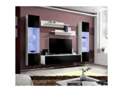 Meuble TV Mural Design "Fly III" 260cm Noir & Blanc 9 Meuble TV Mural Design "Fly III" 260cm Noir & Blanc -Meubles Soldes Boutique meuble tv 19714735