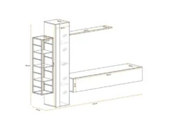 Ensemble Meuble TV Design "Switch VII" 240cm Naturel & Noir -Meubles Soldes Boutique meuble tv 19715135