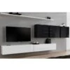 Meuble TV Mural Design "Switch VII" 340cm Blanc & Noir -Meubles Soldes Boutique meuble tv 19715397
