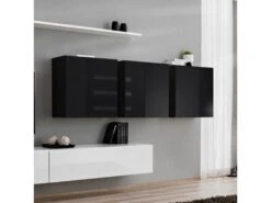 Meuble TV Mural Design "Switch VII" 340cm Blanc & Noir 8 Meuble TV Mural Design "Switch VII" 340cm Blanc & Noir -Meubles Soldes Boutique meuble tv 19715401