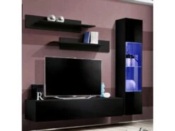 Meuble TV Mural Design "Fly III" 260cm Noir 8 Meuble TV Mural Design "Fly III" 260cm Noir -Meubles Soldes Boutique meuble tv 19715567