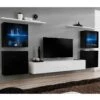 Meuble TV Mural Design "Switch XIV" 320cm Blanc & Noir -Meubles Soldes Boutique meuble tv 19715647