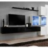 Meuble TV Mural Design "Switch XIX" 310cm Noir & Blanc -Meubles Soldes Boutique meuble tv 19716403