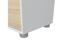 Composition TV 200 Cm Blanc Et Chêne - TIKO -Meubles Soldes Boutique meuble tv 19824451