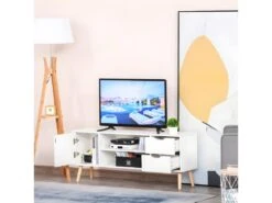 Meuble Tv Scandinave MURCIE Pin Et Blanc 10 Meuble Tv Scandinave MURCIE Pin Et Blanc -Meubles Soldes Boutique meuble tv 21988949