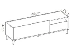 Meuble TV BICA - 1 Porte - Multicolores -Meubles Soldes Boutique meuble tv 382201