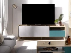 Meuble TV BICA - 1 Porte - Multicolores -Meubles Soldes Boutique meuble tv 382203