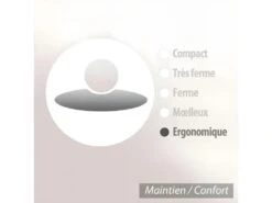 Oreiller Ergonomique 55x40 Cm PILO Visco-végétal à Mémoire De Forme -Meubles Soldes Boutique oreiller 12254673