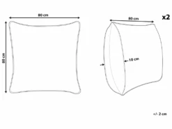 Lot De 2 Oreillers En Plumes Et Duvet De Canard 80 X 80 Cm KHARTAPHU -Meubles Soldes Boutique oreiller 22784837