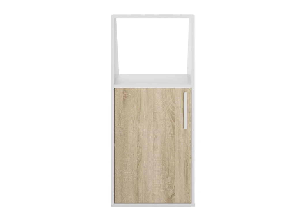 Meuble Sous Pente 1 Porte Et 1 Niche - Blanc Et Naturel - ADEZIO 6 Meuble Sous Pente 1 Porte Et 1 Niche - Blanc Et Naturel - ADEZIO – Image 4