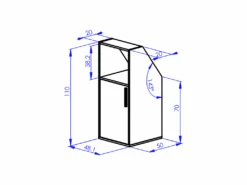 Meuble Sous Pente 1 Porte Et 1 Niche - Blanc Et Naturel - ADEZIO 14 Meuble Sous Pente 1 Porte Et 1 Niche - Blanc Et Naturel - ADEZIO -Meubles Soldes Boutique petit rangement et accessoire chambre 12307591