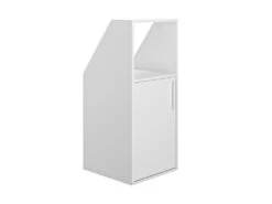 Meuble Sous Pente 1 Porte Et 1 Niche - Blanc - ADEZIO -Meubles Soldes Boutique petit rangement et accessoire chambre 22862155
