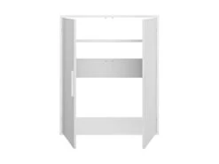 Meuble Sous Pente 3 Portes Et 1 Niche - Blanc - ADEZIO -Meubles Soldes Boutique petit rangement et accessoire chambre 22928661