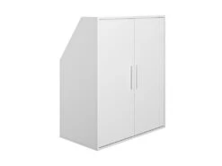 Meuble Sous Pente 3 Portes Et 1 Niche - Blanc - ADEZIO -Meubles Soldes Boutique petit rangement et accessoire chambre 22928663