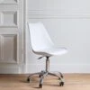 Chaise De Bureau Réglable En Hauteur Blanche ANNE - HAPPY GARDEN -Meubles Soldes Boutique siege de bureau 10044497