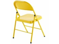 Lot De 6 Chaise Pliante En Métal Coloris Jaune - Longueur 46 X Profondeur 46 X Hauteur 87 Cm -Meubles Soldes Boutique siege de bureau 12072875