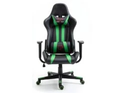 WOLF | Fauteuil à Roulettes Chaise De Bureau Gaming PU Ergonomique | Siège Gamer Dossier Inclinable De 90° à 180°