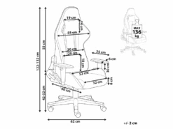 Chaise De Gamer Gris Clair WARRIOR -Meubles Soldes Boutique siege de bureau 12869361