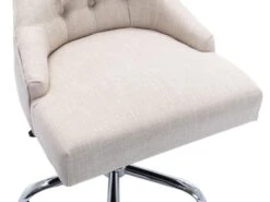 Chaise De Bureau - Tissu - Beige - Hauteur Réglable - MERVIA -Meubles Soldes Boutique siege de bureau 14461169