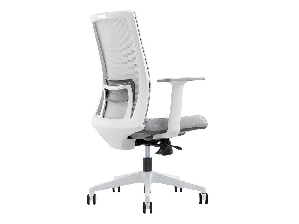Fauteuil De Bureau Ergonomique Professionnel - Tissu Et Nylon - Gris Et Blanc - FURNIA 11 Fauteuil De Bureau Ergonomique Professionnel - Tissu Et Nylon - Gris Et Blanc - FURNIA – Image 9