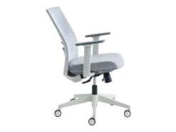 Fauteuil De Bureau Ergonomique Professionnel - Tissu Et Nylon - Gris Et Blanc - FURNIA 22 Fauteuil De Bureau Ergonomique Professionnel - Tissu Et Nylon - Gris Et Blanc - FURNIA -Meubles Soldes Boutique siege de bureau 1622851