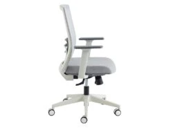 Fauteuil De Bureau Ergonomique Professionnel - Tissu Et Nylon - Gris Et Blanc - FURNIA 21 Fauteuil De Bureau Ergonomique Professionnel - Tissu Et Nylon - Gris Et Blanc - FURNIA -Meubles Soldes Boutique siege de bureau 1622857