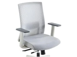 Fauteuil De Bureau Ergonomique Professionnel - Tissu Et Nylon - Gris Et Blanc - FURNIA 27 Fauteuil De Bureau Ergonomique Professionnel - Tissu Et Nylon - Gris Et Blanc - FURNIA -Meubles Soldes Boutique siege de bureau 1622863