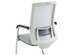 Chaise De Réunion Professionnelle - Tissu Et Métal Chromé - Gris - RULIO -Meubles Soldes Boutique siege de bureau 1713121