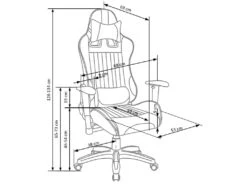 Fauteuil De Bureau En Cuir Synthétique - Rouge/Noir -Meubles Soldes Boutique siege de bureau 18836063