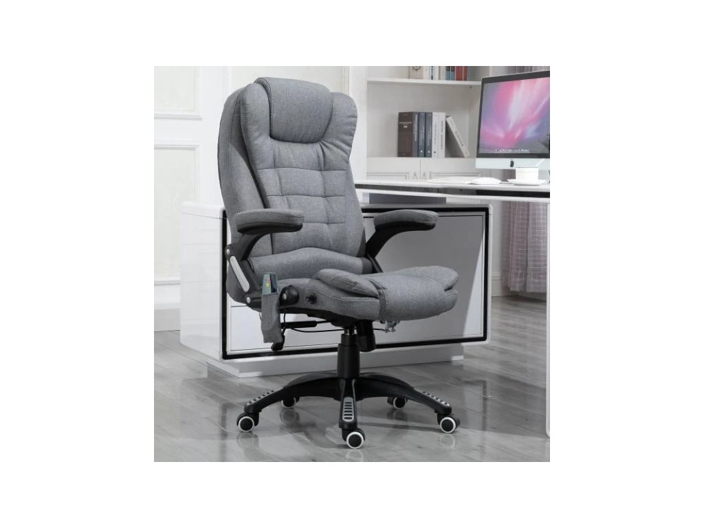 Fauteuil De Bureau Massant Maksym Gris Chiné 4 Fauteuil De Bureau Massant Maksym Gris Chiné – Image 2