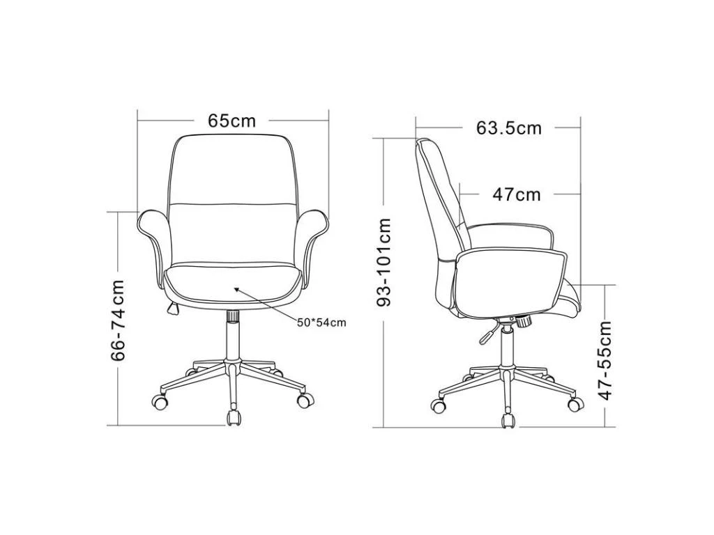 Chaise De Bureau Jary Grise Chiné 7 Chaise De Bureau Jary Grise Chiné – Image 5