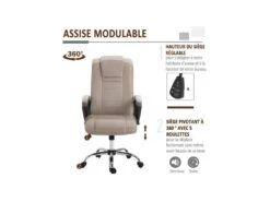 Fauteuil De Bureau RAPHY Beige 15 Fauteuil De Bureau RAPHY Beige -Meubles Soldes Boutique siege de bureau 19172989