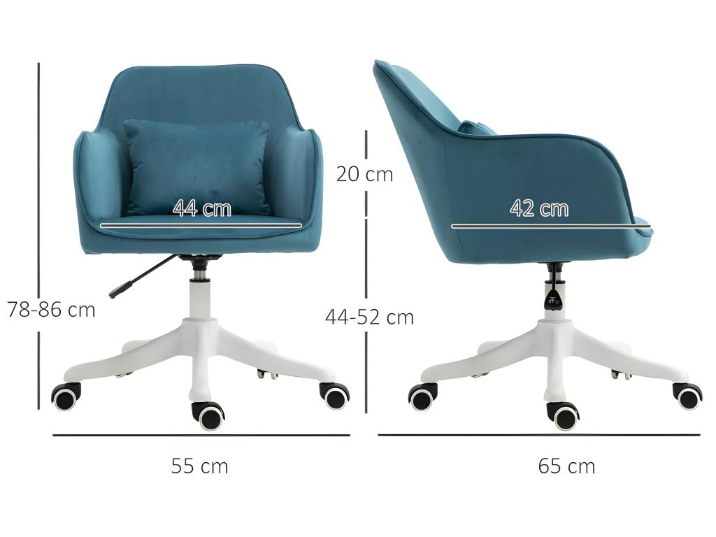 Chaise De Bureau Massante ANITA Bleue 5 Chaise De Bureau Massante ANITA Bleue – Image 3