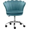 Chaise De Bureau Rembourrée En Velours Bleu -Meubles Soldes Boutique siege de bureau 21700655