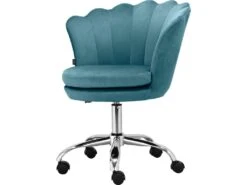 Chaise De Bureau Rembourrée En Velours Bleu -Meubles Soldes Boutique siege de bureau 21700663