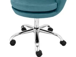 Chaise De Bureau Rembourrée En Velours Bleu -Meubles Soldes Boutique siege de bureau 21700665
